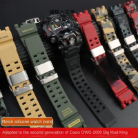 Camouflage band For Casio G-SHOCK GWG-2000 GWG-2040 Mudmaster Watch Strap Men Waterproof Resin Watchband Bracelet Accessories