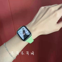 手錶錶帶 錶帶 防水錶帶 適用于蘋果手錶 硅膠小蠻腰錶帶apple watch8女款錶鏈iwatch錶帶『DD00170』