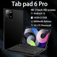 2024 Original Global Version Tablet Pad 6 Pro 16GB+512GB Android 13 Snapdragon 888 Tablets 10.1 inch PC 5G Dual SIM Card Mi Tab