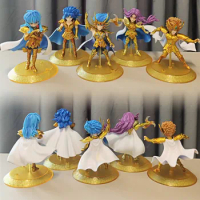 5Pcs/Set Anime Saint Seiya Gold Saint Figures Seiya Shiryu Ikki Action Figure Pvc Model Toys