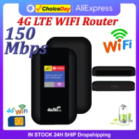 4G LTE Wireless Router 150Mbps 4G WIFI Router Mini Outdoor Hotspot Pocket Modem Mobile Wifi Hotspot with Sim Card Slot Repeater