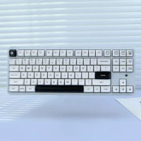 SA Profile Double Shot PBT Keycaps 160 Keys Black on White Keyboard Keycaps for Cherry MX Switches Mechanical Gamer Keyboard