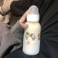 2020奶瓶大人學生少女網紅躺著喝成人大寶寶吸管杯玻璃可愛小水杯