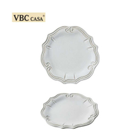 義大利 VBC casa │ 巴洛克系列 29 cm 主餐盤/灰白色