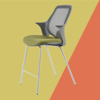 【舒樂活 4Health】CO Chair鐵管高腳 — 協作空間辦公椅(休閒椅 單椅 吧台椅 腰靠 健康 人體工學 居家)