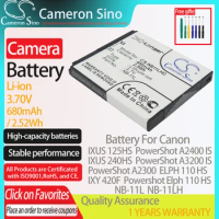 CameronSino Battery for Canon IXUS 125HS PowerShot A2300 IXY 420F IXUS 125 HS ELPH 110 HS fits Canon NB-11LH camera battery