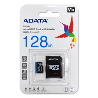 【特價商品售完為止】ADATA microSDHC 128GB記憶卡(C10&amp;100MB/s附轉卡)OTR-023-3