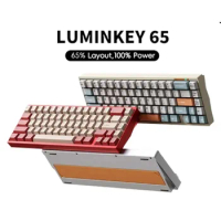 Luminkey65 Mechanical Keyboard, Aluminum Ergonomic Keyboard, Hot-Swap, Personalization, Wireless, 2.4g, Bluetooth, Tri-Mode,