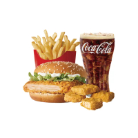 【麥當勞】勁辣鷄腿堡+麥克鷄塊4塊+中份薯條+中杯可樂(好禮即享券)