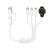 Multi USB Fast Watch Charger Cable for Samsung Galaxy Watch 6 5 Pro/4 3/Active 2 for S23/S22/S20 Type-C Phone &amp; Micro USB Device