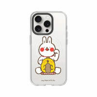 【RHINOSHIELD 犀牛盾】iPhone 14系列 Clear MagSafe兼容 磁吸透明手機殼/招財(懶散兔與啾先生)