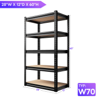 [Black Friday ] Raybee Furniture Garage Shelves 5 Tier Metal Storage Shelving Unit Adjustable Garage