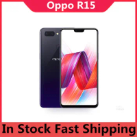 Original Oppo R15 4G LTE Mobile Phone MTK6771 Android 8.1 6.28" OLED 2280x1080 6GB RAM 128GB ROM 20.0MP Fingerprint Dual Sim