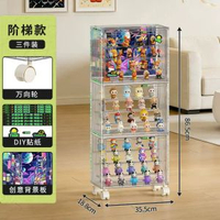 盲盒收納展示架手辦展示櫃透明適用玩具模型積木收納盒陳列櫃