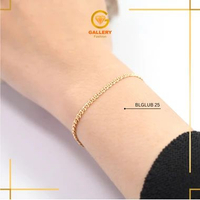 GELANG EMAS RANTAI MODEL SARAH/HARLEY EMAS ASLI KADAR 8K(375)