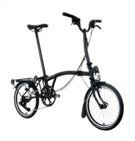Sepeda Lipat - Brompton C Line 12 Speed | Mid Rise | With Rear Rack - Black