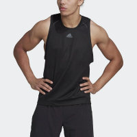 adidas 愛迪達 HIIT SPIN TK 男 背心 亞洲版 運動 訓練 健身 透氣網布 吸濕 排汗 黑(HP1757)