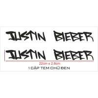 tem justin bieber ( giá 1 cặp ) Khôi Decal 157