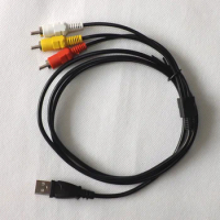 UC9501 1.5m 5ft Male A to 3 RCA AV A/V TV Adapter Cord Cable USB red yellow White T.V
