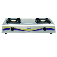 Rinnai Kompor Gas 2 Tungku RI-522 Api Biru Sun Burner Body Ceflon / Stainless RI-522S / RI-522E, Var