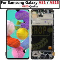 OLED For Samsung Galaxy A51 LCD with frame Digitizer Assembly For Samsung A51 A515 A515F A515F/DS,A515FD A515FN/DS Display