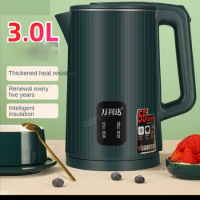 3L 1500W 220V Electric Kettle 304 Stainless Steel Inner Water Boiling Kettle Pot Fast Heating Home Appliance