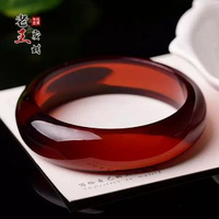 一件代發直播供貨禮品血珀手鐲琥珀原石雞血紅鐲子女款貴妃鐲寶石