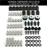 Fit For Honda CBR500R 2013-2015 CBR 500R 2013 2014 2015 Motorcycle Complete Full Fairing Bolts Kit Screw Clips Stainless Steel