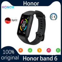 Original Honor Band 6 Smart Wristband Full Screen 1.47" AMOLED Color Touchscreen SpO2 Swim Heart Rate Sleep Stress for xiaomi 6