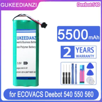 GUKEEDIANZI Replacement Battery 5500mAh for Vacuum Cleanner ECOVACS Deebot 580 543 D56 D58 540 550 560 570