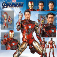 Original Mafex No.195 Iron Man Mk85 Battle Damaged Edition Avengers Endgame Marvel Action Figure Toy Gift Model Collection Hobby