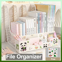 File Rack Organizer Desktop Storage Box With Pen Slot Label Tags A4 File Folder Document File Organi