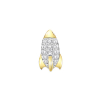 ต่างหูเพชรน้ำ 99 (E-Color) ยานอวกาศ Space Collection 105E1218-SG สี Gold (จำหน่ายเป็นชิ้น**)