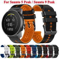 Watchband 22mm Silicone Watch Strap Compatible With Suunto 9 Peak Pro Watchband For Suunto 5 Peak Breathable Wristband Bracelet