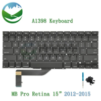 New A1398 keyboard for MacBook Pro Retina 15.4 inch Laptop US UK Spanish Russian French Korean German keyboard 2012-2015 Year
