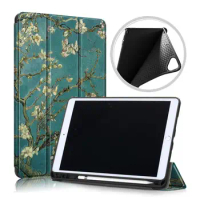 GLIGLE Motive Print Soft TPU Smart Cover Case for iPad 8th 10.2 2020 Shell With Pencil Slot