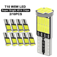 2/10PCS W5W T10 Led Bulbs Canbus 4014 26SMD 6000K 168 194 Led 5w5 Car Interior Dome Reading License Plate Light Signal Lamp