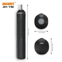 JAKEMY JM-Y01 Portable Cordless Mini Pen Shape Electric Screwdriver Set Magnetic Driver Bit for Laptop Mobile Phone Repair