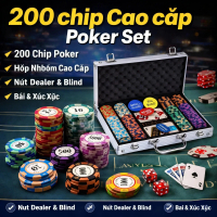 Chip Poker Lasvegas Cao Cấp Phỉnh Poker Có Số Chip Đất Sét Lõi Thép dòng loại cao cấp token cho boar