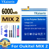 6000mAh YKaiserin Battery For Oukitel MIX 2 MIX2 New Bateria + Track NO