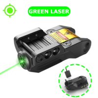 Subcompact USB Rechargeable Green Laser Pointer Sight for Self Defense Weapons Glock 19 CZ 75 Pistol Red Dot Sight laser verde