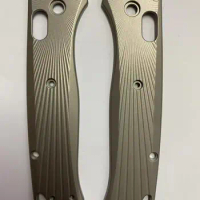 1 Pair Custom Made Twill Titanium Alloy Grip Handle Scales for Benchmade Bugout 535 Knives