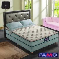 【法摩FAMO】[柔舒]獨立筒床墊(針織涼感紗+乳膠麵包床)-6尺雙人加大