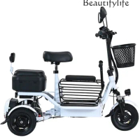 Electric Tricycle Household Small Parent-Child Elderly Women's Lightweight Folding Lithium Battery Car