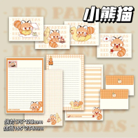 -XF Red Panda Envelope Cartoon High-looking Girl Campus Stationery Set Ins Greeting Card Exquisite C