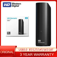 Western Digital WD 10TB 12TB 14TB 16TB 18TB Elements Desktop Hard Drive External HDD USB 3.0 Compatible with PC Mac PS4 &amp; Xbox