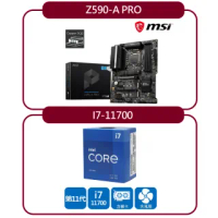 【板+U】MSI Z590-A PRO Intel主機板 + INTEL 盒裝Core i7-11700 處理器