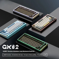 GK82 82key Wired CNC Aluminium Lump Kit Mechanical Keyboard Gasket Single Module Keyboard Gaming Keyboard Laptop Accessories