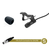 High Quality Black Lavalier Lapel Head Microphone 3.5mm XLR 3-Pin XLR 4-Pin For Wireless System For Stage Auditorium Lecturer