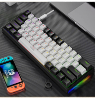 K620 Chơi game mini Bàn Phím Cơ 61 phím RGB Hotswap Type-C Bàn phím chơi game có dây phím cơ PBT 60